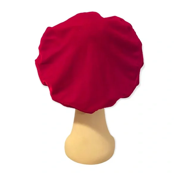 Vintage GIVENCHY Red Velvet Beret Hat - Picture 5 of 7